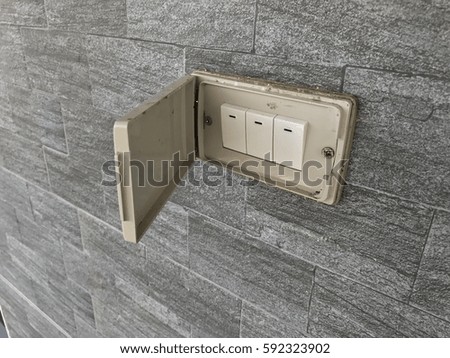 turning on or off on light switch,off/on switch on wall marble