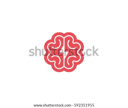 Abstract brain logo design template. Brainstorm sign. Education medicine smart logotype.