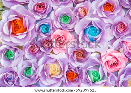 Paper rose background.