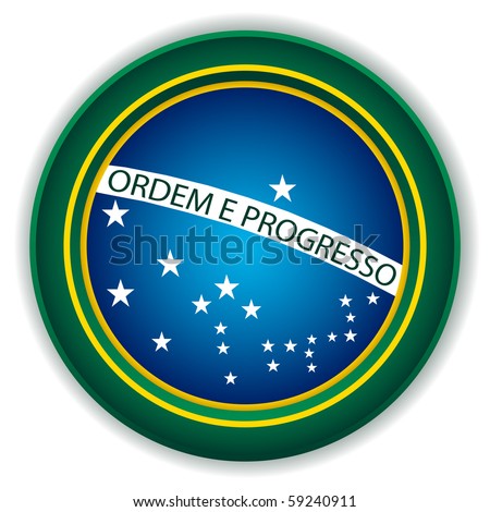 Vector - Brazil Button Flag