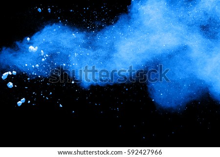 abstract multicolored powder splatted on black background,Freeze motion of color powder exploding or throwing color powder, multicolored glitter texture.