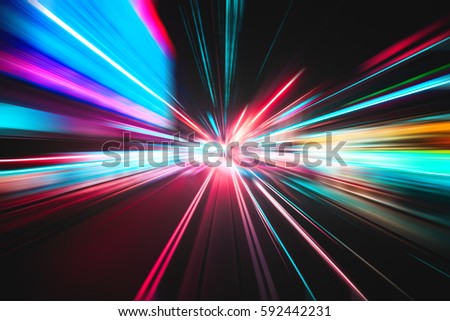 Abstract city street light explosion effect