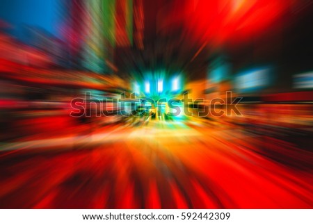 Abstract city street light explosion effect