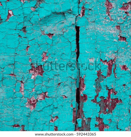Bright, shabby, colored, blue and green old wooden background. Texture