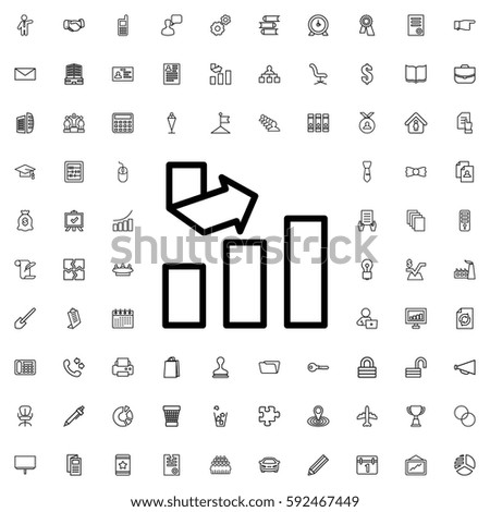 graph icon illustration isolated vector sign symbol. Company icons vector set.