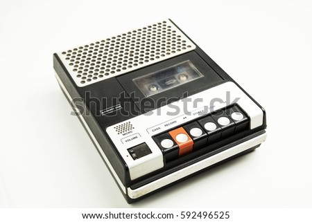 Vintage cassette player Royalty-Free Stock Photo #592496525