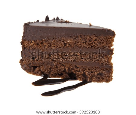 cake isolated on white background closeup