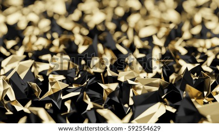 Beautiful crumpled golden background. Abstract paper background