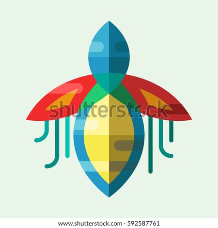 Flying kite vector illustration wind fun toy fly leisure happy isolated joy string activity play freedom game design vacation childhood