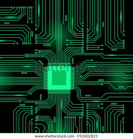 cpu abstract technology. Vector illustration. Royalty-Free Stock Photo #592602821