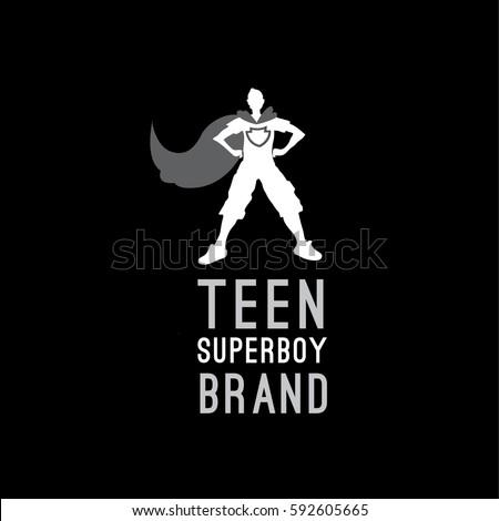 Superhero vector logo design template