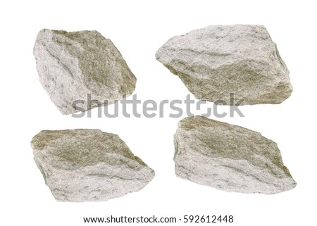 Stone on white background. Royalty-Free Stock Photo #592612448