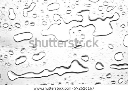 abstract water drops on a white background