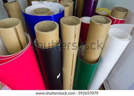 Storing sticker rolls