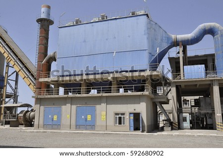 cement factory  machinery and manufacture work process In the countryside