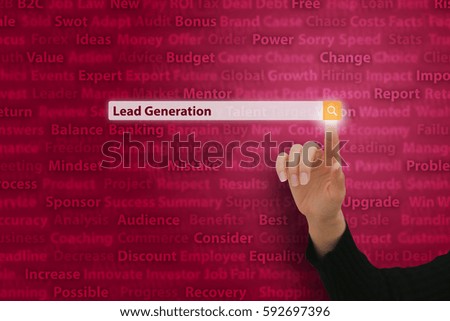 Lead Generation - Internet Data Technology Concept