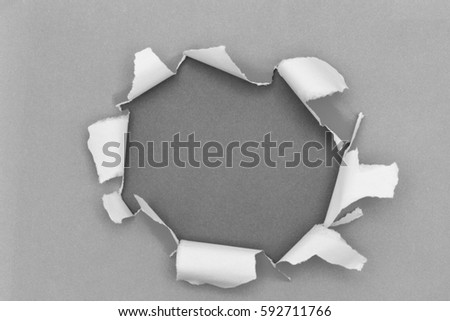 Ripped open paper advertising background Copy space