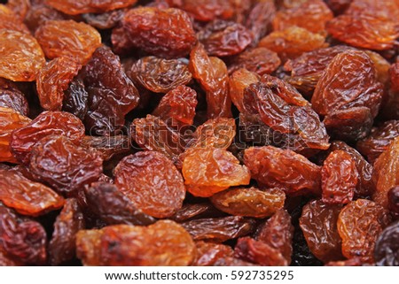 Raisins as background Grape Raisin texture.
