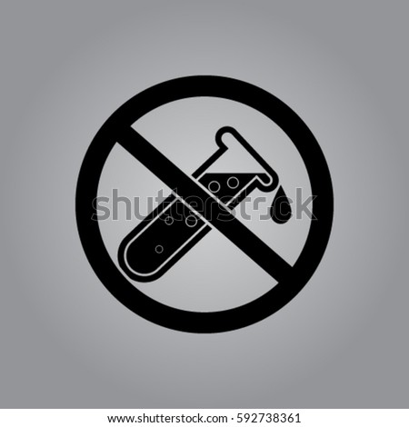 Do not experiment with fluids  vector icon Royalty-Free Stock Photo #592738361