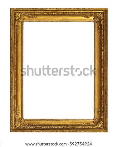 Gold gilded wooden frame for paintings, photographs, mirrors or picture