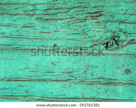 the wood texture with old green and blue paint