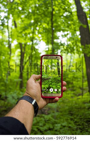 Man taking picture with cellphone