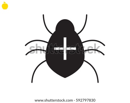 bug, virus, icon, vector illustration eps10