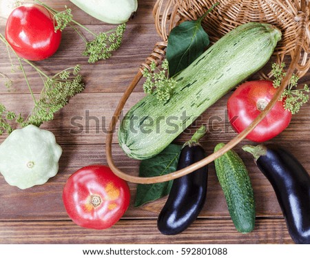 Vegetable basket background
