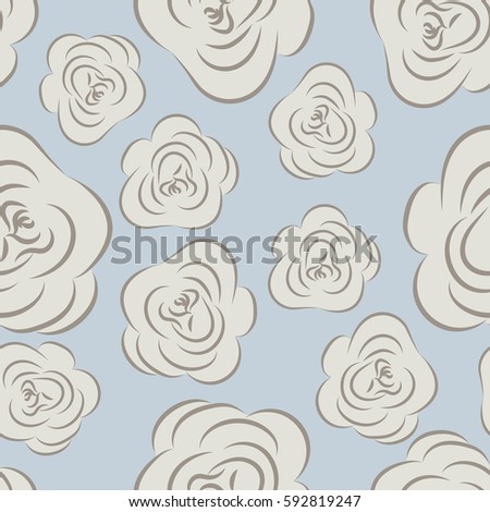 Drawing vector graphics with floral pattern. Seamless background. Floral flower natural design. Graphic, sketch drawing. Rose