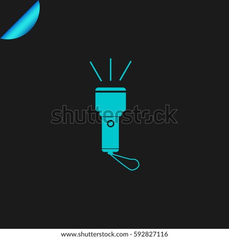 flashlight icon illustration isolated vector sign symbol.