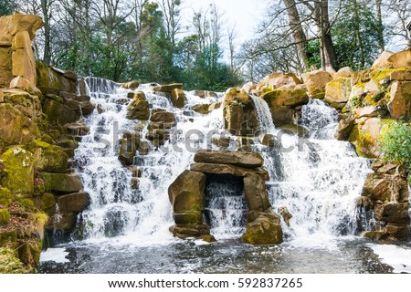 Virginia Water Waterfall Cascade Surrey