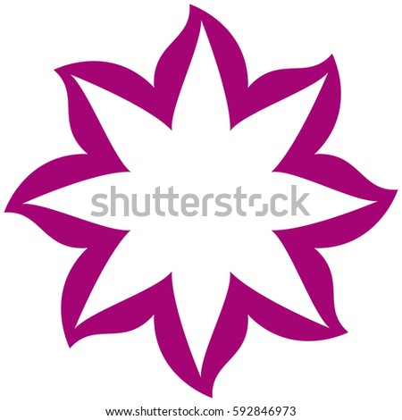 thin contour magenta of flower icon vector illustration