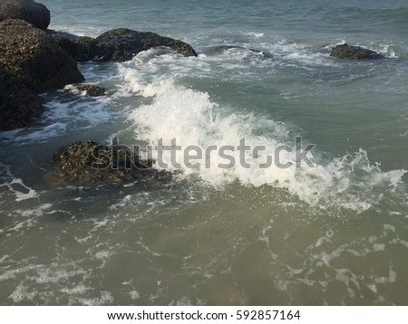 Wave on the sea and ocean background