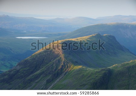 View from Pillar over Mosedale towards Yewbarrow in the English Lake District Royalty-Free Stock Photo #59285866
