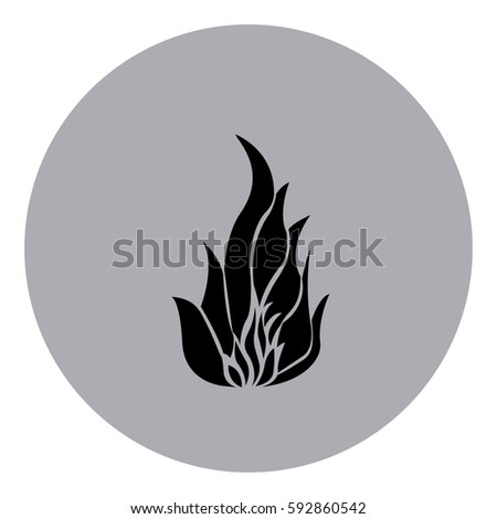 blue emblem sticker fire icon, vector illustraction design image