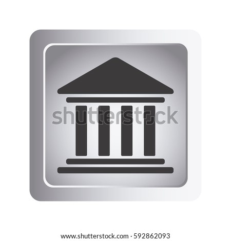 emblem shape bank icon, vector illustraction design image