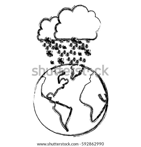 silhouette cloud snowing icon, vector illustraction design image