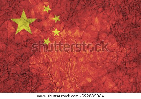 Grunge flag of China.