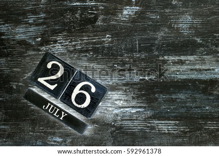 July 26th Calendar
