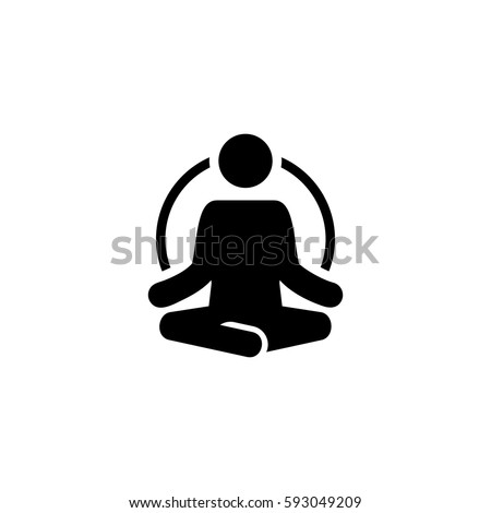 Yoga Fitness Icon. Flat Design Isolated Illustration. Royalty-Free Stock Photo #593049209