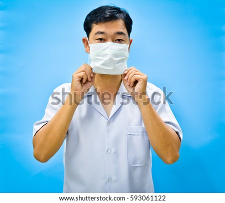 Young asian male nurse.