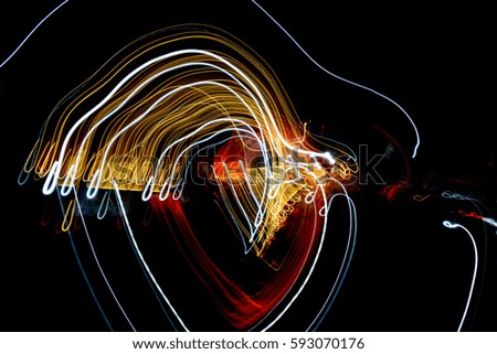 Abstract Color light ,Night Light lines abstract background.