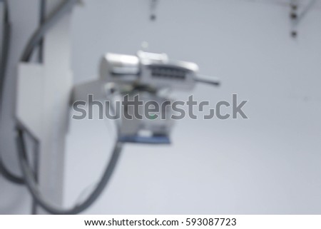 Blurred Background x-ray machine in hospital