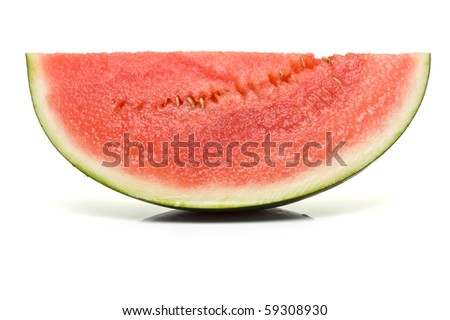 Abstract image of Watermelon half moon from low perspective.