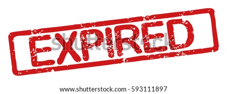 Stamp with word "expired", grunge style, on white background Royalty-Free Stock Photo #593111897