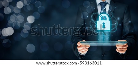 Cybersecurity and information technology security services concept. Login or sign in internet concepts.