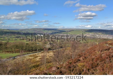 View of West Yorkshire from the moors