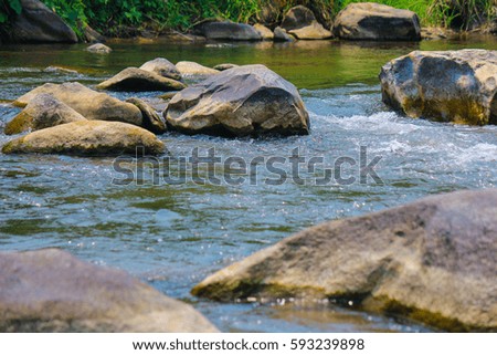 Stones in the water in Thailand