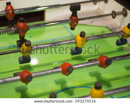 Old table soccer game.
