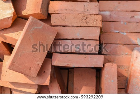 Brick in constructionsite